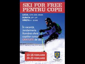 Lectii de schi gratuite oferite la Sinaia de Jandarmeria Romana