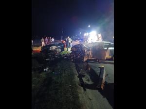 Grav accident pe DJ 102, zona localitatii Dumbravesti/ Unul dintre soferii implicati era baut