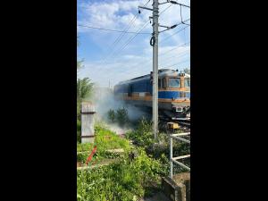 Locomotiva unui tren de marfa a luat foc pe raza comunei prahovene Brazi