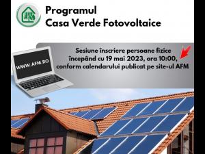 Începe sesiunea de finanțare pentru înscrierea solicitanților persoane fizice în cadrul Programului privind instalarea sistemelor de panouri fotovoltaice pentru producerea de energie electrică