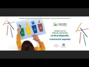 „Reciclăm în România”, campanie națională de conștientizare  și educare privind colectarea separată a deșeurilor