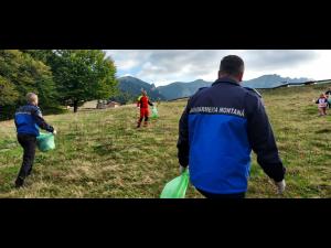 De ziua lor, jandarmii montani din Prahova au strâns gunoaie - FOTO