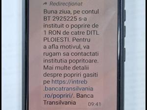 Mesaje primite de contribuabilii din Ploiești/SPFL Ploiești: vă rugăm să nu accesați link-ul menționat în mesaj