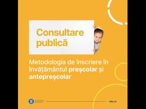 Metodologia de înscriere la creșă, grădiniță și în serviciile de educație timpurie complementare, în consultare publică 