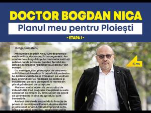 Comunicat de presă  ”Planul meu pentru Ploiești” Programul propus de candidatul PNL la primăria Municipiului Ploiești,  doctor Bogdan Nica