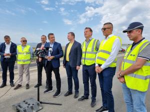 Sorin Grindeanu, în vizită pe A 7: Pe cele trei loturi ale Autostrăzii Ploiești- Buzău (63,25 km, parte a #A7) lucrările avansează destul de bine