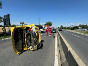 Accident rutier pe DN 1, zona Movila Vulpii-FOTO