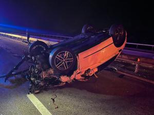 Accident pe autostrada A3, produs din cauza unei vaci - FOTO