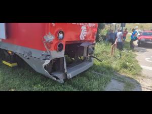 Accident feroviar în Vălenii de Munte - FOTO 