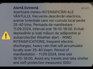 Ro Alert emis pentru Ploiești și localitățile învecinate