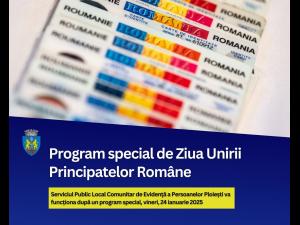 Program special de funcționare la SPLCEP Ploiești vineri, 24 ianuarie 2025