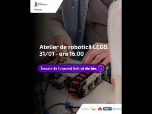 Atelier interactiv de robotică LEGO, organizat de echipa Ro2D2