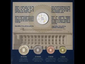 BNR a lansat în circuitul numismatic un set de monetărie cu tema 145 de ani de la înființarea Băncii Naționale a României și 20 de ani de la denominarea monedei naționale